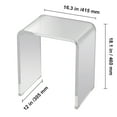 thumbnail image 5 of KFFKFF Transparent Acrylic End Table, C-Form Lucite Accent Table, Crystal Clear Acrylic Table for Beverages, Meals, and Snacks, Suitable for Lounge, Bedroom, and Home Office, 5 of 9