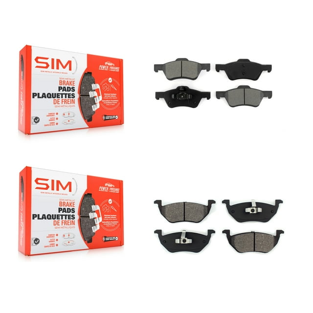 SIM Front Rear Semi-Metallic Brake Pads Kit for Car Ford Escape Mazda Tribute Mercury Mariner KSM-100026