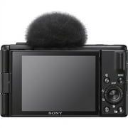 Sony ZV-1F Vlogging Camera (Black) Bundle + Accessory Kit w/ 64GB Extreme Memory, Microphone, LED Light, Stabilization Grip, Case, Filter Kit & Software (25 Items) (International Version)
