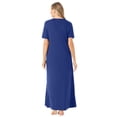 thumbnail image 2 of Dreams & Co. Plus Size Petite V-Neck Short Sleeve Maxi Lounger, 2 of 6