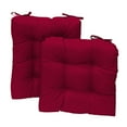 thumbnail image 2 of JIAN YA NA 2 Piece Set Non-Slip Rocking Chair Cushions with Thick Padding Includes Seat Pad & Back Pillow with Ties for Living Room Rocker(Wine Red), 2 of 9