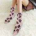 thumbnail image 4 of Sonducket Amart mujeres hombres Otoño Invierno lindo punto estampado Coral polar calcetines cálido medio tubo dormir calcetín Medias Color de piel Sonducket AP000974-04, 4 of 6