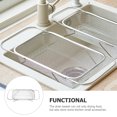 thumbnail image 3 of HOMEMAXS Silver Stainless Steel Expandable Dish Drying Rack for Home Use Convenient Kitchen Drain Holder 24.5 x 10.5 x 6.5 inches, 3 of 6