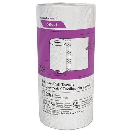 Cascades Tissue Group K250 8 x 11 in. Pro Select Kitchen Roll Towels - 2-Ply, 250 per Roll & 12 per Case