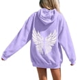 thumbnail image 5 of Puliio Womens Oversized Hoodie Soft Vintage Graphic Print Casual Fall Pullover With Front Pockets, 5 of 8