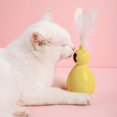 thumbnail image 2 of Yellow Durable ABS Pet Robot Tumbler Swing Ball with Feather Cat Teaser Toy, 2 of 5