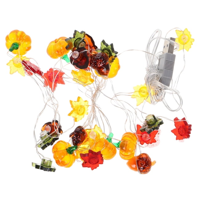 Shisuyan Halloween Decoration Indoor LED String Light Fall Light for Bedroom Copper Wire Light for Party Decor Autumn Decoration Thanksgiving Light