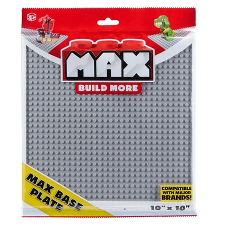 MAX Build More Building Bricks Baseplate 10"x10" - Major Brick Brands Compatible