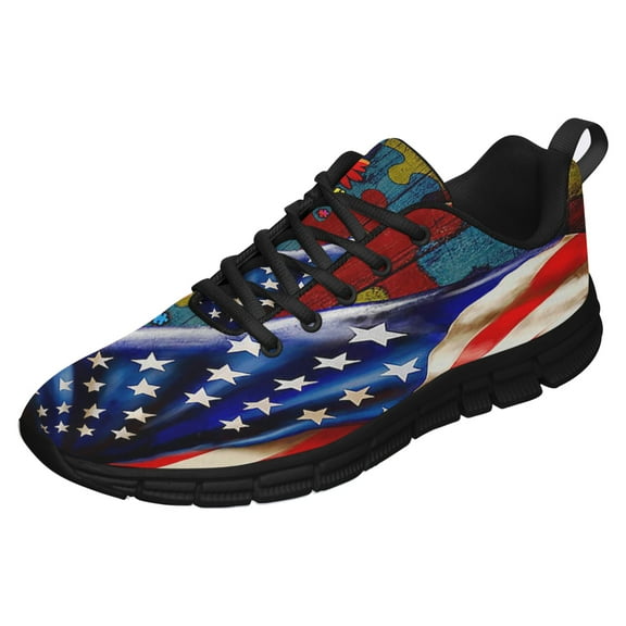 Choose Kind Autism Shoes for Men Women Running Shoes Lightweight Walking Sneakers Mesh Athletic Sport Shoes Black Size 3.5