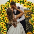 thumbnail image 4 of Guirnalda artificial de girasol de 7,6 pies - enredadera decorativa de plástico amarillo para decoración de puertas interiores/exteriores, 4 of 7