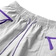 thumbnail image 4 of Aimik Men's Running Shorts Contrast Drawstring Zip Pockets Quick-Dry Polyester Summer Shorts for Training Gym Outdoor, 4 of 6