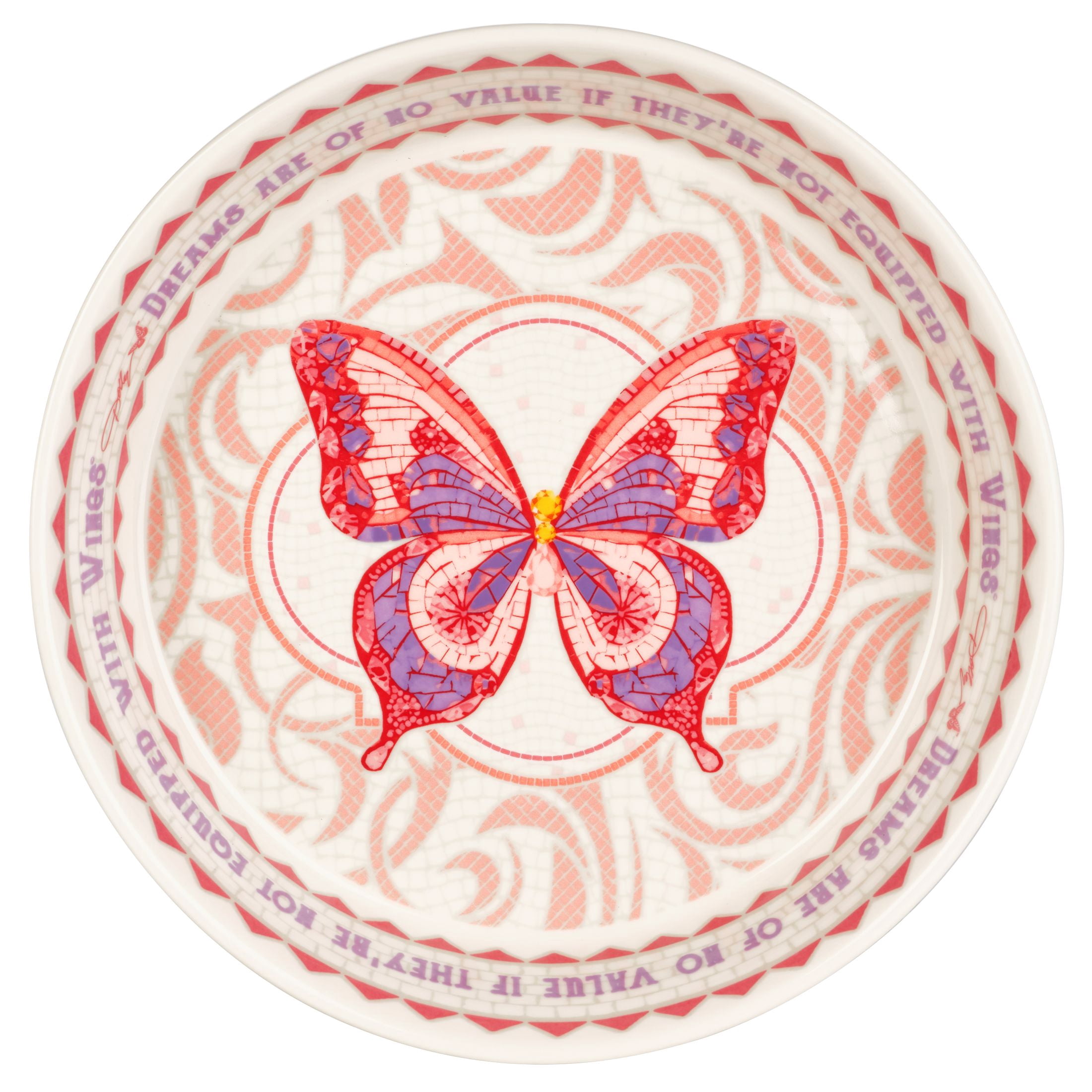 Dolly Parton Jeweled Mosaic 10in Stoneware Pie Dish