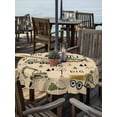thumbnail image 2 of Outdoor Tablecloths with Umbrella Hole & Zipper, Cartoon Tractor Round Tablecloths 60 Inch, Cute Digger Shovel Truck Car Khaki Waterproof Table Cloth, Patio/Pool/Picnic Table Covers, 2 of 8