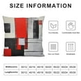 thumbnail image 5 of GOSMITH  Red and Grey Abstract Art Pillow Cover, Modern Black White Wall Decorative Throw Pillows Cushion Cover for Bedroom Sofa Living Room, 5 of 5