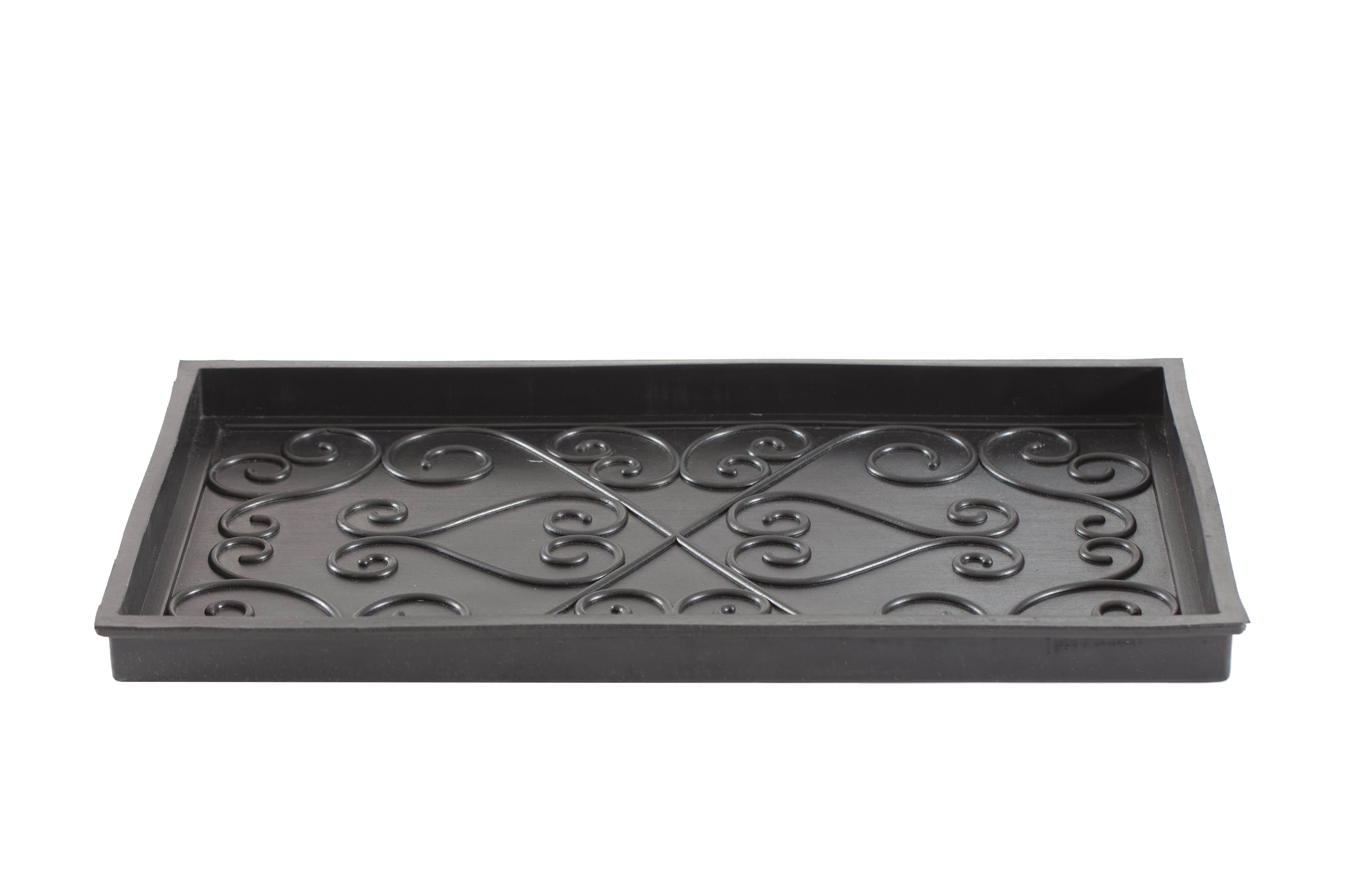 Natural & Recycled Rubber Boot Tray with Tan & Multi Coir Insert