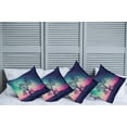 thumbnail image 6 of Ambesonne Space Throw Pillow Cover 4 Pack, Magic Night Sky Landscape, 18", Pink Aqua Dark Blue, 6 of 6