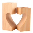 thumbnail image 3 of Juego de 2 pedestales de corazón Unity para decoración del hogar, portavelas románticas decorativas para velas de té, portavelas de madera ER, 3 of 5