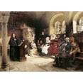thumbnail image 2 of Vogel, Hugo 14x11 White Modern Wood Framed Museum Art Print Titled - Martin Luther Preaches In Wartburg, 2 of 4