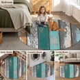 thumbnail image 5 of Round Rugs 3Ft, Teal Orange Grey Round Area Rug Washable Indoor Throw Carpet, Farmhouse Vintage Wooden Small Non Slip Circle Rug for Bedroom Living Room Home Decor Aesthetic, 5 of 8
