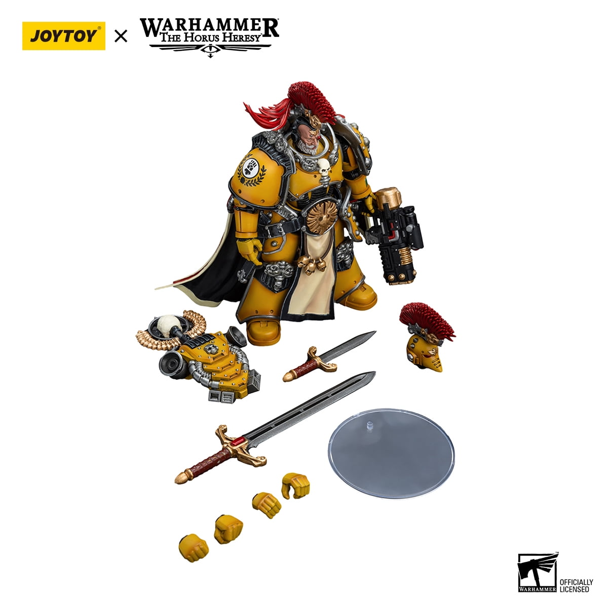 JOYTOY Warhammer 40K Imperial Fists Legion Praetor with Power Sword Collection Model