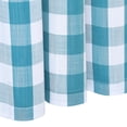 thumbnail image 1 of Volkmi 30CM Buffalo Check Rod Pocket Window Valance Home Decor Window Treatments (Blue), 1 of 8