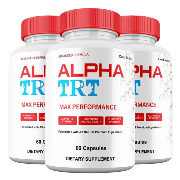 Alpha TRT Capsules for Men, Advanced Formula, All-Natural Formula Maximum Strength, AlphaTRT Pills, Performance Supplement (3 Pack)