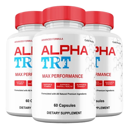 Alpha TRT Capsules for Men, Advanced Formula, All-Natural Formula Maximum Strength, AlphaTRT Pills, Performance Supplement (3 Pack)