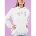 thumbnail image 2 of Cute Wild Daisies W Butterflies Hoodie Women -Image by Shutterstock, Female x-Large, 2 of 4