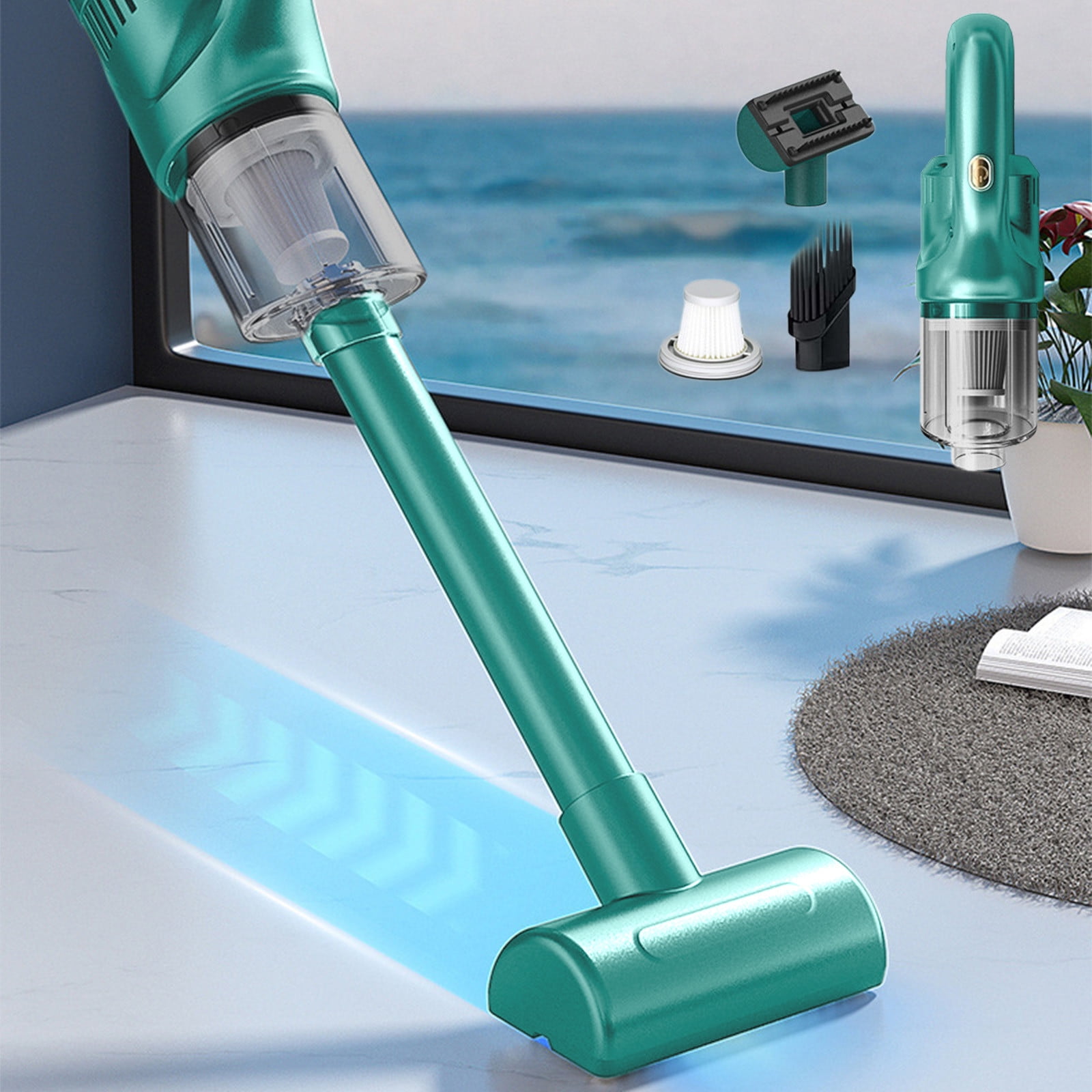Small Cordless Home Vacuum Cleaner, Strong Suction 6000-7000Pa, for Car & Home, Lightweight, Multi-stage Filtration, Rechargeable Battery