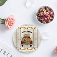 thumbnail image 4 of ZHANZZK Vintage Farmhouse Red Truck Pull Sunflowers on Retro Wooden Set of 4 Round Coaster for Drinks, Absorbent Ceramic Stone Coasters Cup Mat with Cork Base for Coffee Table Bar Decor, 4 of 6