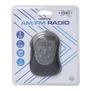 GPX Portable AM/FM Armband Radio with Earbud Heaphones, Black and Silver, R300S