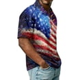 thumbnail image 6 of 4th of July 250th Anniversary Men's Patriotic Zip Short Sleeve Polo Shirt, 1776-2026 Flag Print, Quarter-Zip Collar Commemorative Events Summer Casual Going Out Tops Deep Red S, 6 of 9