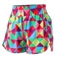 thumbnail image 4 of Women's Shorts Elastic Waist Pants Printed Casual Pants Personality High Waist Slim Three Point Workout Shorts, 4 of 6
