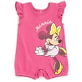 thumbnail image 4 of Disney Minnie Mouse Newborn Baby Girls 2 Pack Rompers Red / Multicolor 0-3 Months, 4 of 5
