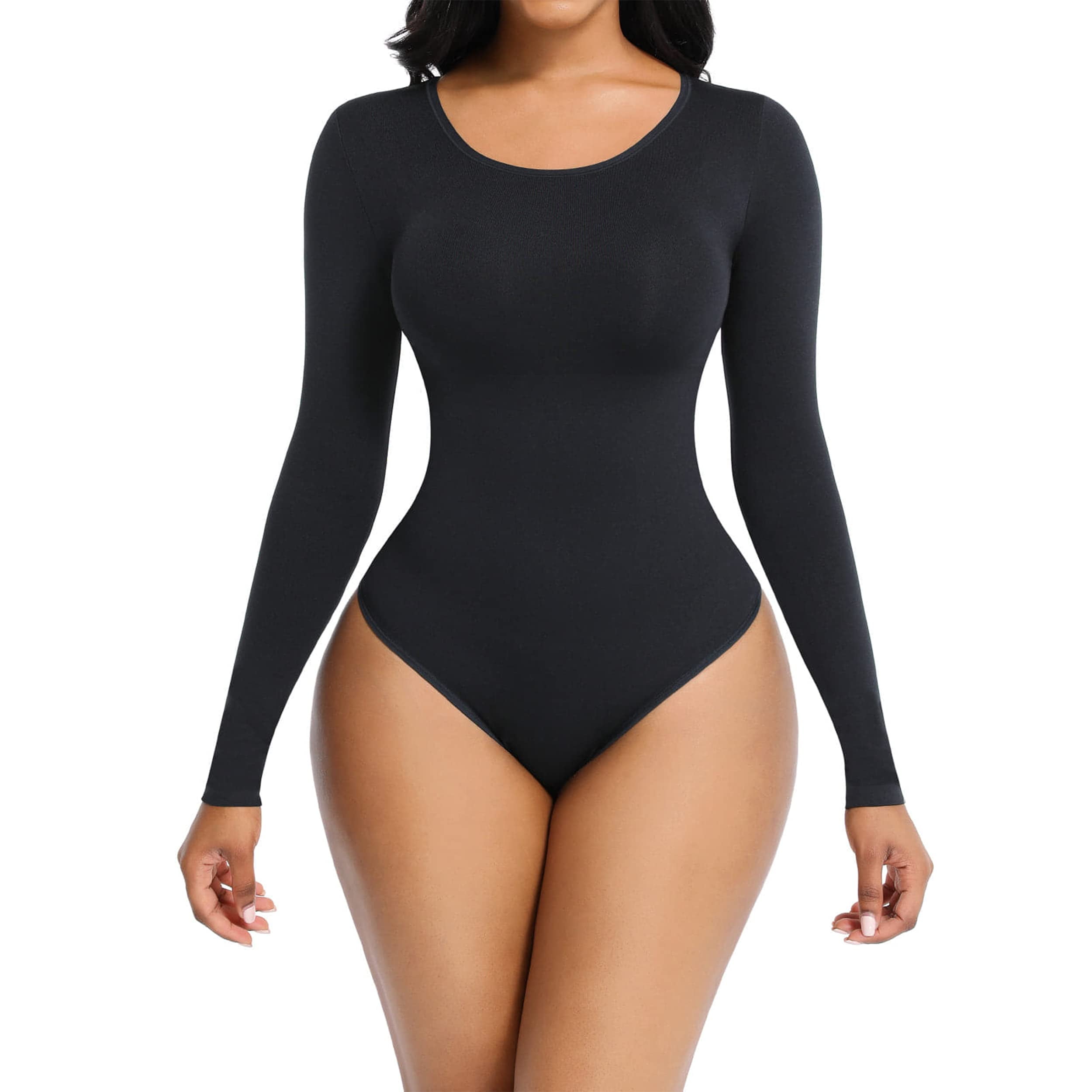 Fits Everybody Long Sleeve Crew Neck Bodysuit In Stock Availability