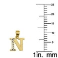 thumbnail image 2 of Genuine 14k Two-tone Gold 0.59" Diamond-cut Initial Letter N Necklace 16", 18", 20", 22" Trendy Charm Initial Necklaces for Women, 2 of 8