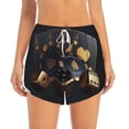 thumbnail image 2 of KLL Casino Cards Poker Pattern Shorts Women,Athletic Shorts High Waisted Running Shorts Pocket Sporty Short Gym Elastic Workout Shorts-Small, 2 of 7
