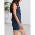 thumbnail image 2 of Denim Vest for Women Casual V Neck Button Down Sleeveless Jean Jacket, 2 of 4
