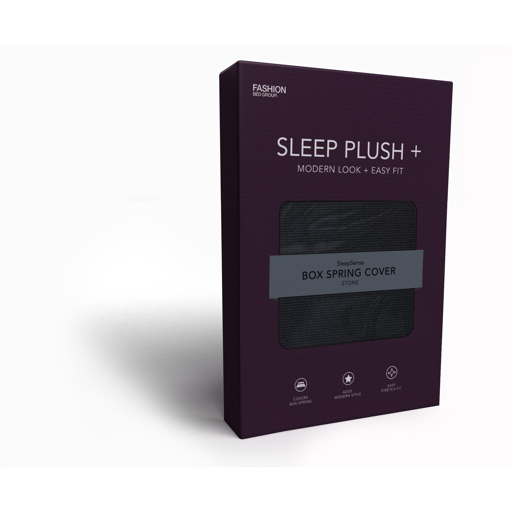 Sleep Plush + Stone Fabric Box Spring Cover, Full
