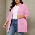 thumbnail image 5 of Elvqul Womens Wine Cardigans Plus Size Lightweight Sweaters Casual Solid Color Fall Button Down Long Sleeve Coats for Ladies Loose, 5 of 10