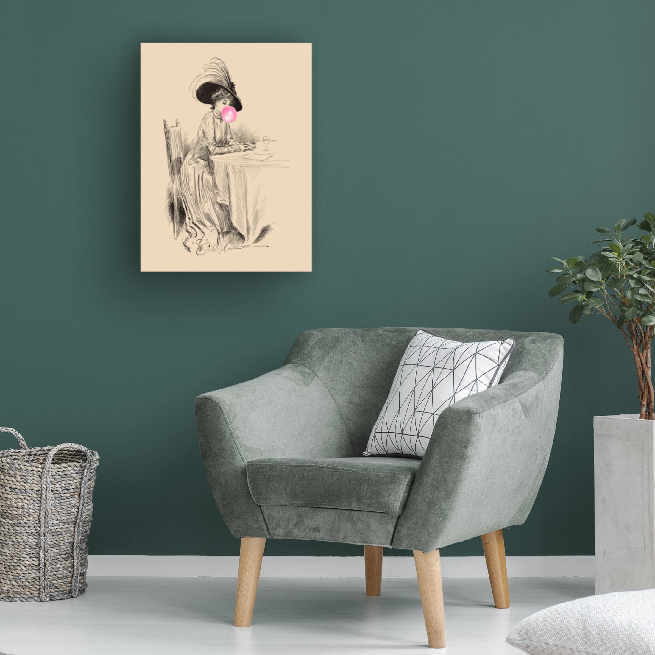 Canvas Wall Art - Alicia Longley 'Victorian Ladies Misbehaving V' Wall Art for Living Room, Bedroom, or Office Décor by Trademark Fine Art - 18 x 24 Inches