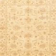thumbnail image 1 of Ahgly Company Indoor Square Abstract Brown Gold Oriental Area Rugs, 8' Square, 1 of 6