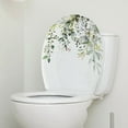 thumbnail image 3 of Green Plant Leaves Wall Sticker Bathroom Toilet Decor Living Room Cabinet Home, 3 of 8