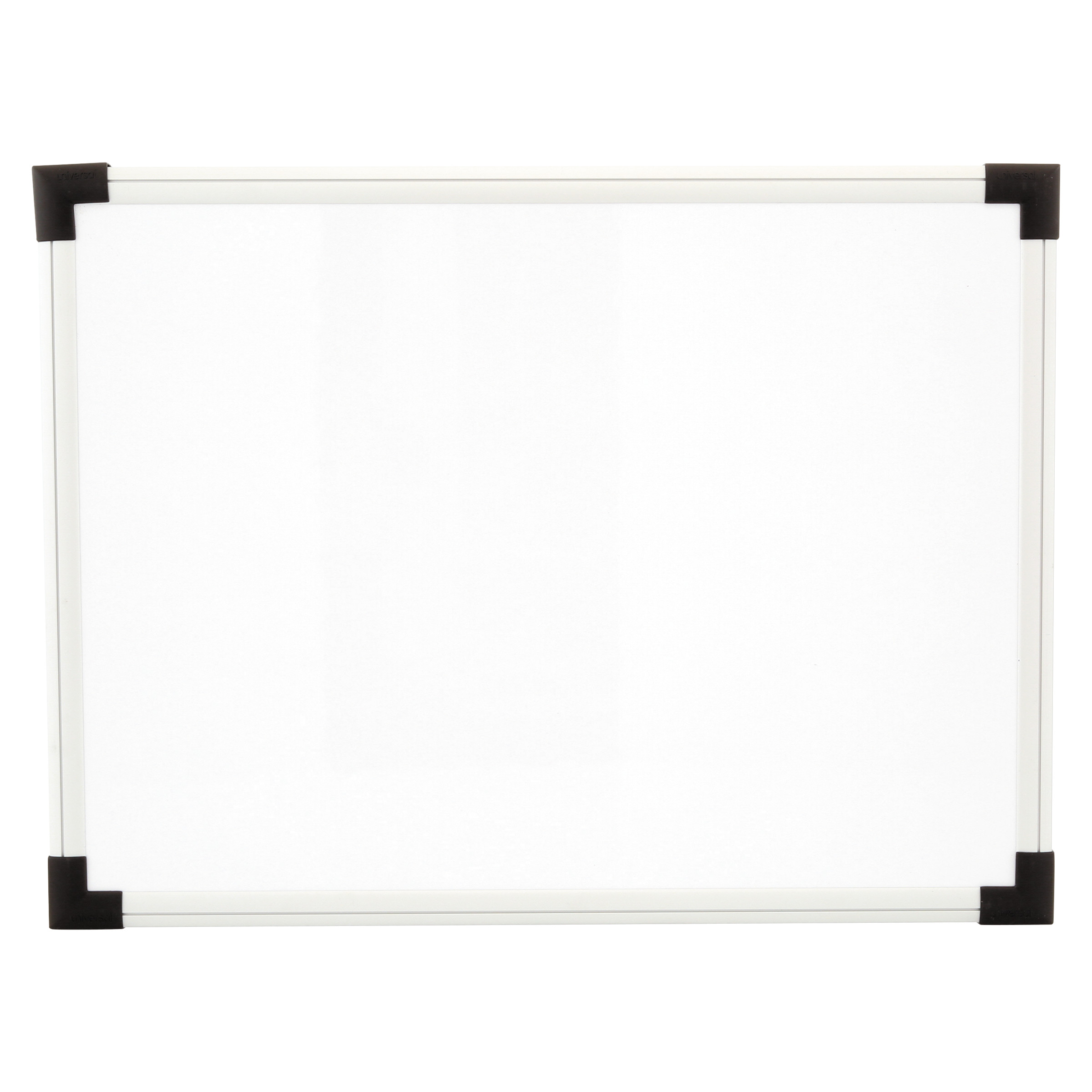 Universal Dry Erase Board, Melamine, 24 x 18, White, Black/Gray