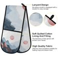thumbnail image 2 of Yayeee Double Oven Mitt Kitchen Heat Resistant Baking 35" x7" Quilted Glove, Art Mountain and Sun Pattern, 2 of 6