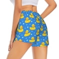 thumbnail image 3 of Haiem Cute Yellow Rubber Ducks Women's 2 in 1 Running Shorts - Lightweight Athletic Workout Gym Yoga Breathable Sports Shorts Liner with Phone Pockets-Small, 3 of 9