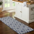 thumbnail image 3 of TOWN & COUNTRY EVERYDAY Walker Modern Diamond Everwash® Washable Multi-Use Decorative Rug with Non-Slip Backing, Navy Blue, 24"x72", 3 of 11