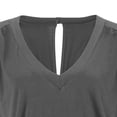 thumbnail image 2 of Greeniant Mono de verano liso de algodón con cuello en V para mujer, mono de manga corta para niña Deportes acuáticos Gris L, 2 of 5