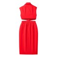 thumbnail image 3 of SNKSDGM Dresses for Teens Girls 12-14 Summer Fashion Girls' Sleeveless Hollow Back Bodycon Shirt Dress for Teens 9 Years Girls Holiday Dress Size 6-7, 3 of 9