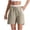 Khaki, variant on Yuzhih Women's Cotton Sweat Shorts with Pockets Lounge Casual Shorts Soft High Waist Shorts for Summer with Pockets
